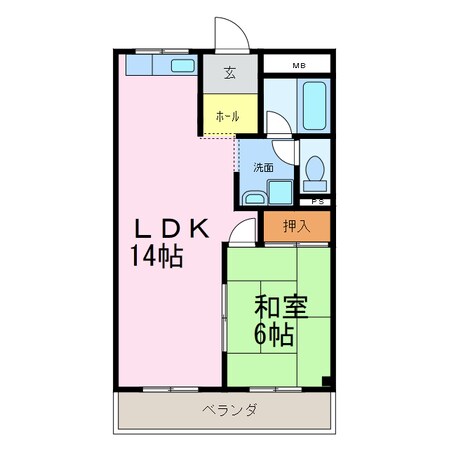 グリーンカーサ坂野の物件間取画像